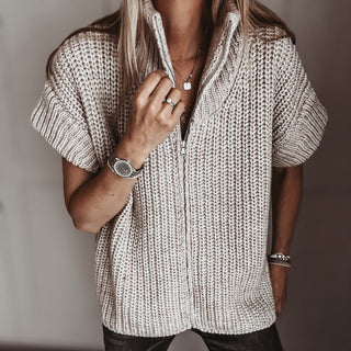 BEIGE Zip knit *NEW*