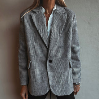 Merino grey check blazer NEW*