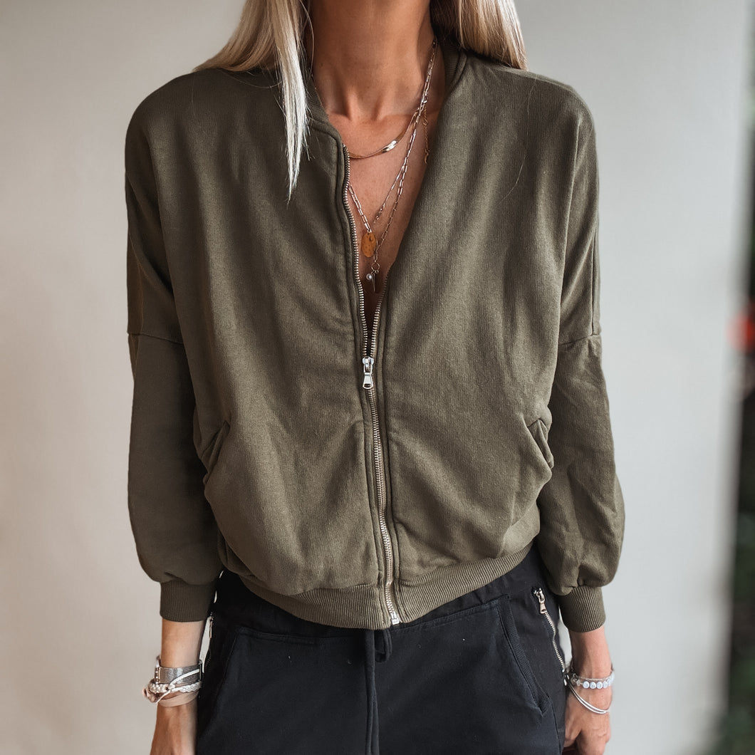 Ultimate zip MILITARY sweat bomber *NEW*