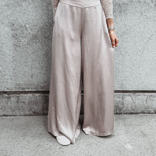 Champagne Silver Verona  palazzo pants