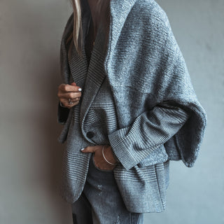 Merino grey check blazer NEW*