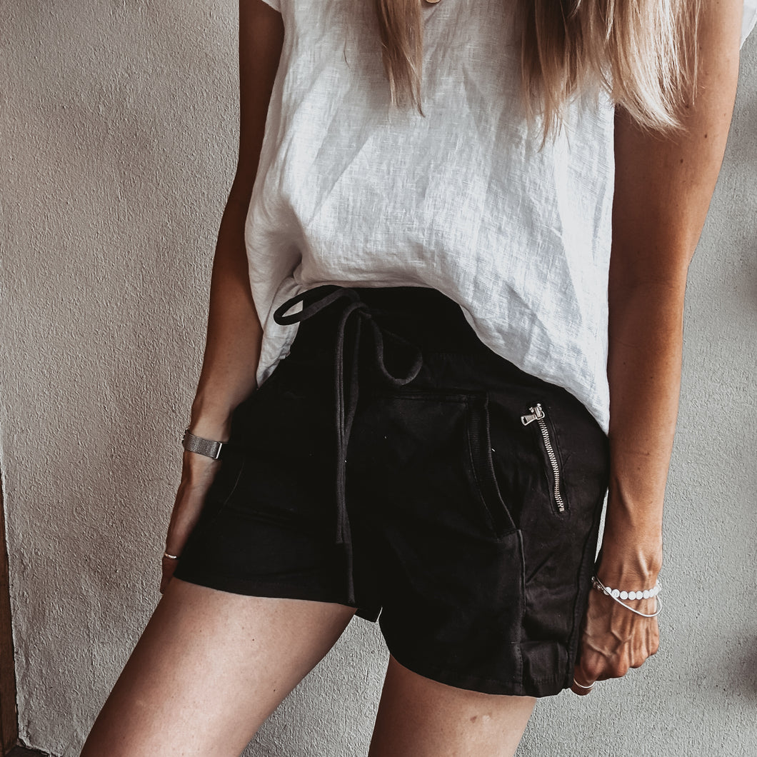 BLACK cotton ultimate jogger shorts *NEW*