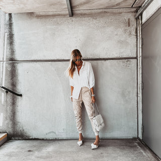 Full faux leather CAPPUCCINO CAFE ULTIMATE joggers *NEW*