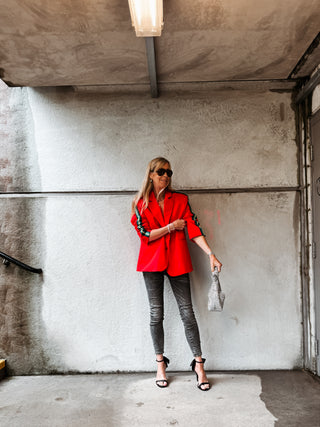 Red stripe boyfriend blazer *NEW*