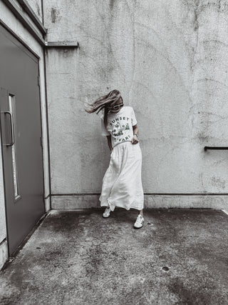 Loire linen WHITE skirt