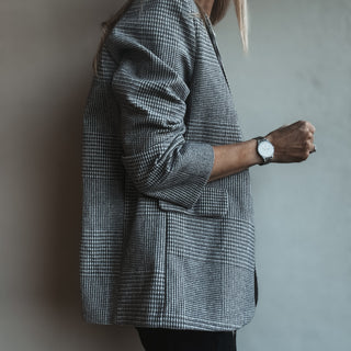 Merino grey check blazer NEW*