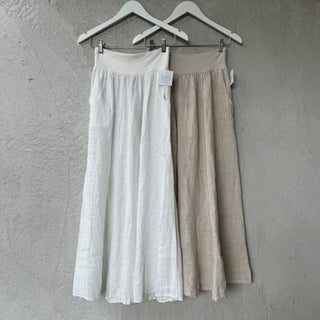 Loire linen WHITE skirt