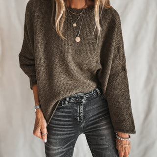 Milano KHAKI SCOOP NECK jumper *BACK IN STOCK*