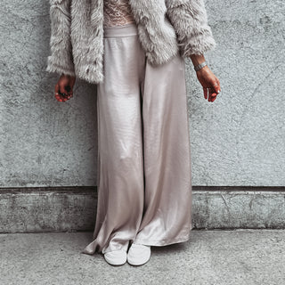 Champagne Silver Verona  palazzo pants