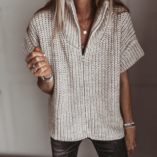 BEIGE Zip knit *NEW*