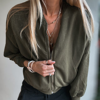 Ultimate zip MILITARY sweat bomber *NEW*