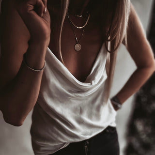 Positano WHITE cowl neck camisole  *new*