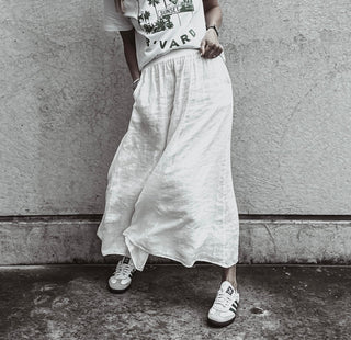 Loire linen WHITE skirt