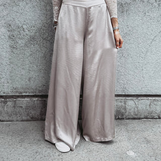 Champagne Silver Verona  palazzo pants