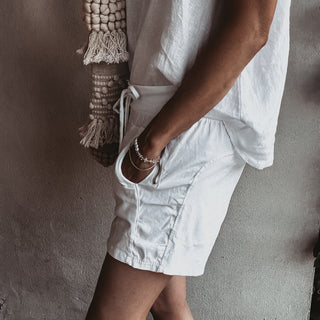 WHITE cotton ultimate jogger shorts *NEW*