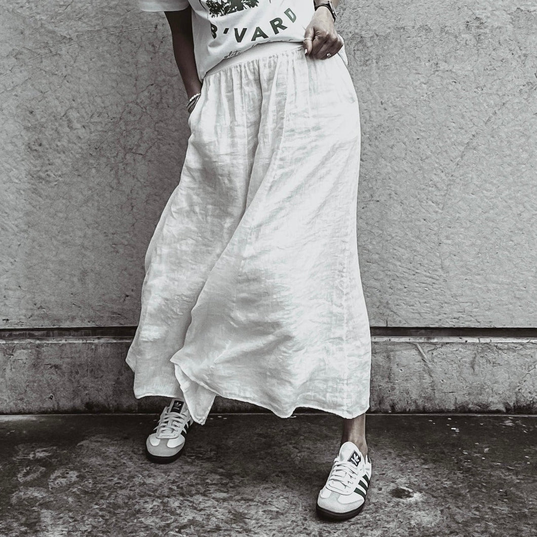 Loire linen WHITE skirt