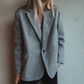 Merino grey check blazer NEW*