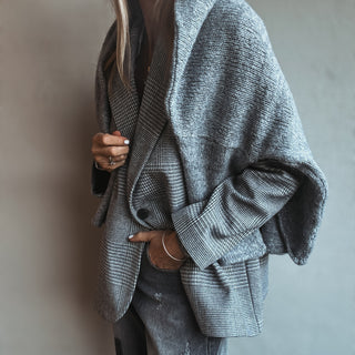 Merino grey check blazer NEW*