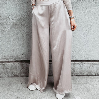 Champagne Silver Verona  palazzo pants