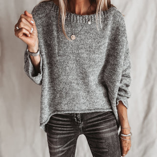 Milano grey SCOOP NECK jumper