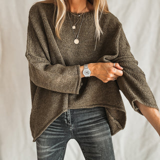 Milano KHAKI SCOOP NECK jumper *BACK IN STOCK*