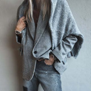 Merino grey check blazer NEW*