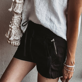 BLACK cotton ultimate jogger shorts *NEW*