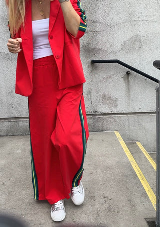 Red stripe joggers *NEW*