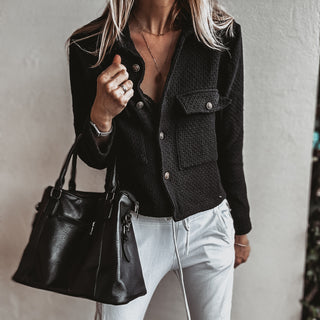 Chanel inspired BLACK jacket with gold buttons *NEW*