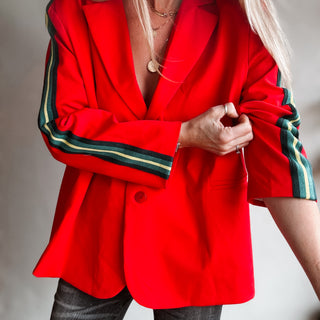Red stripe boyfriend blazer *NEW*