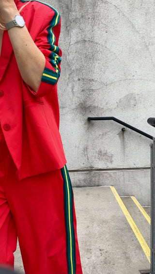 Red stripe joggers *NEW*