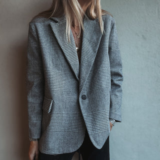 Merino grey check blazer NEW*