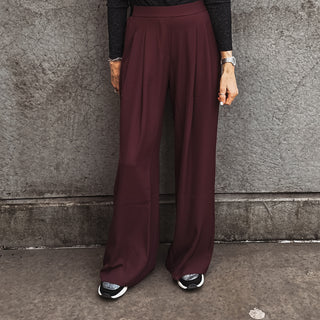 BURGUNDY Amy palazzo pants