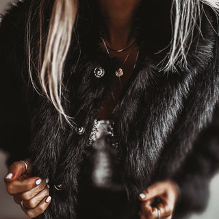 Faux fur BLACK jacket *NEW*