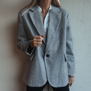 Merino grey check blazer NEW*