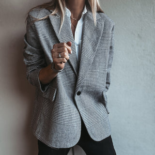 Merino grey check blazer NEW*