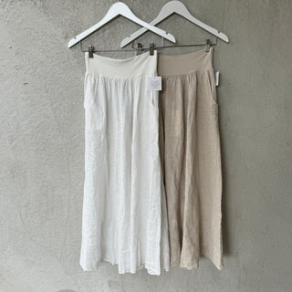 Loire linen WHITE skirt