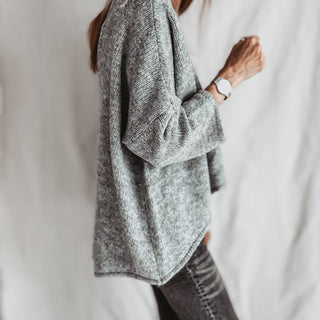 Milano grey SCOOP NECK jumper