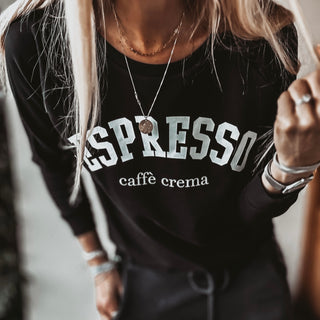 ESPRESSO black sweatshirt *relaxed style* NEW