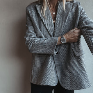 Merino grey check blazer NEW*