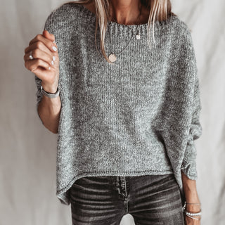 Milano grey SCOOP NECK jumper
