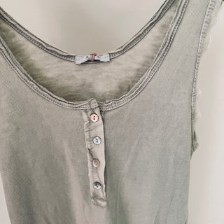 IBIZA tank top with buttons *LOTS OF COLOURS AVAILABLE* NEW!!