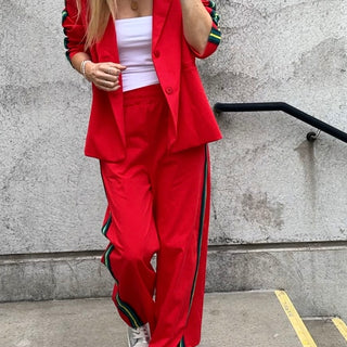 Red stripe joggers *NEW*