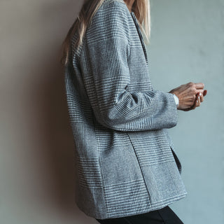 Merino grey check blazer NEW*