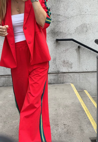 Red stripe joggers *NEW*