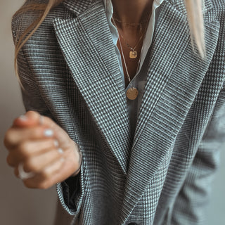 Merino grey check blazer NEW*