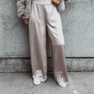 Champagne Silver Verona  palazzo pants
