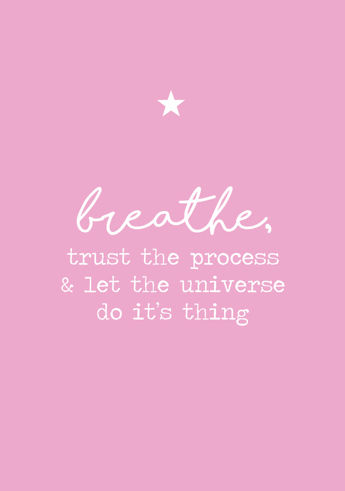 Breathe, universe A4 print