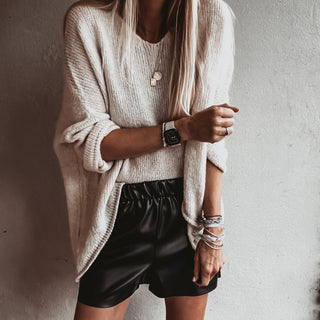 Lucca BLACK faux leather shorts *NEW*