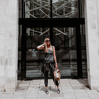 Short sleeved DARK GREY jumpsuit